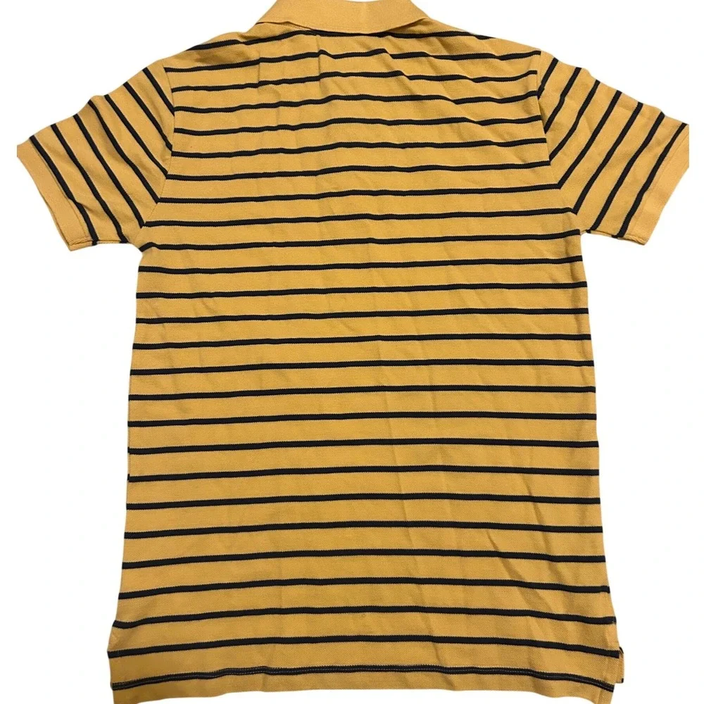 GAP Kids Boys Yellow Navy Striped Short Sleeve‎ Polo Shirt Size XS